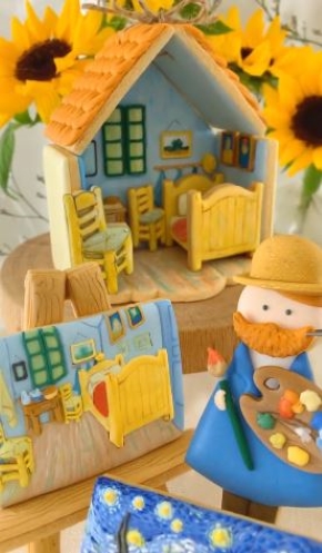 名画「ゴッホの寝室」を再現した画像