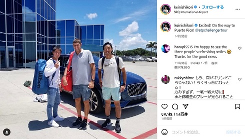 1年8カ月ぶりとなる公式戦復帰への思いをつづった錦織圭