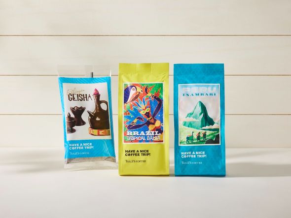 ペルー イナンバリ 140g（粉）、ブラジル トロピカルバイーア 140g（粉）、コールドブリュー エチオピア ゲイシャ 35g×1袋