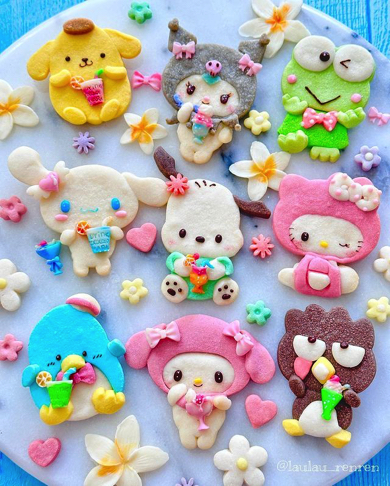 サンリオキャラクターモチーフのメロンパンがかわいい