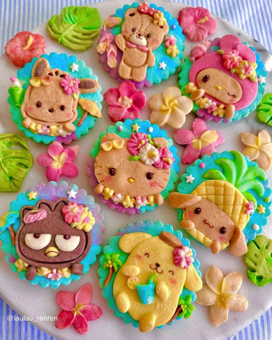 サンリオキャラクターモチーフのメロンパンがかわいい