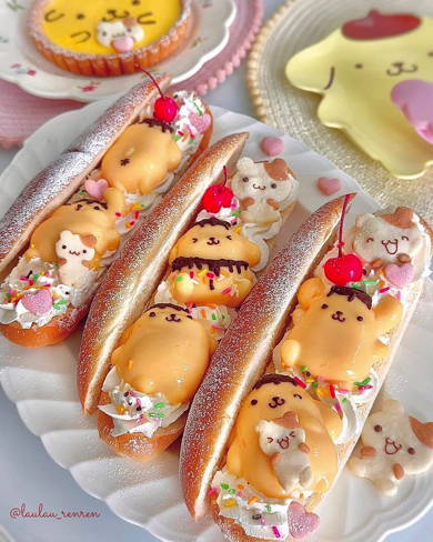 サンリオキャラクターモチーフのメロンパンがかわいい