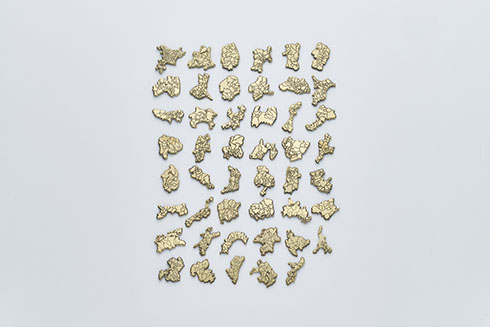 ゼンリン「都道府県ピンバッジ」・アンティークゴールド