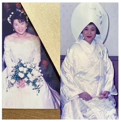 結婚式のときの新田恵利