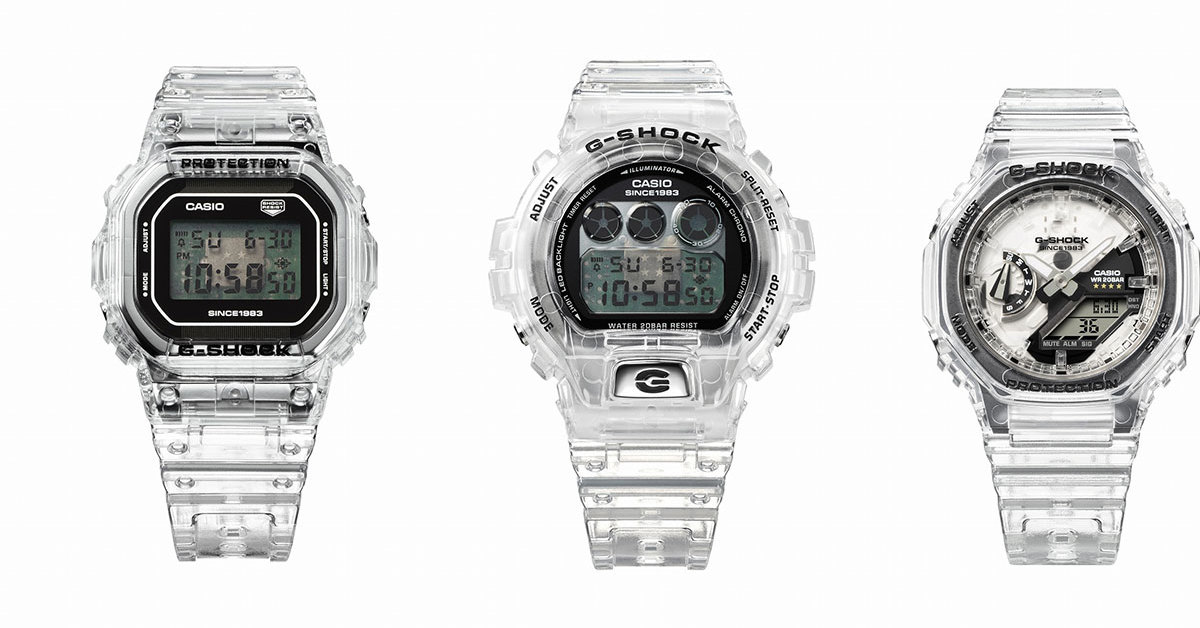 スケスケの「G-SHOCK」登場！ スケルトン素材で内部部品が見える