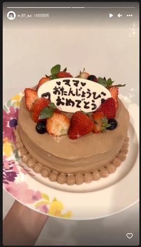 辻希美と長女・希空が手作りしたバースデーケーキ