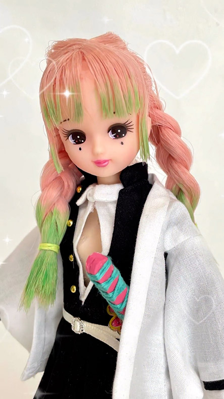 甘露寺蜜璃コスプレのリカちゃん