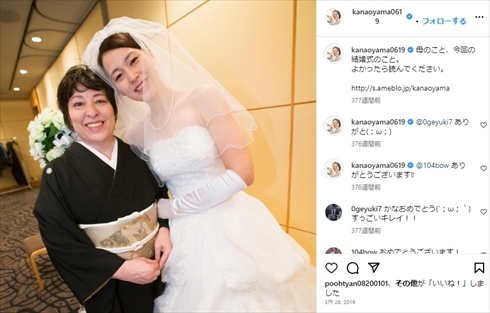 元バレー女子日本代表の大山加奈と55歳で亡くなった母親の2ショット