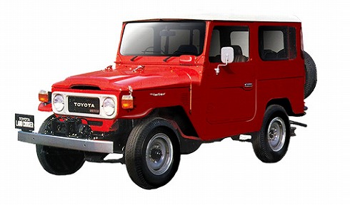 ランクル40 ミニカー 京商からイエローボディのトヨタ ランドクルーザー40が1/18