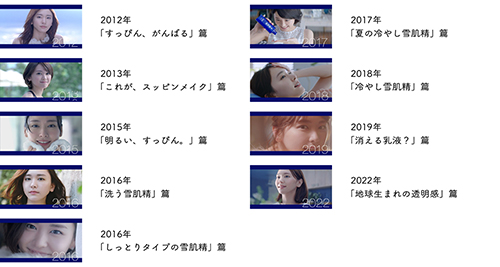 使用されている過去CM一覧