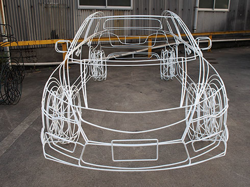 ワイヤーフレームカー・シビック・正面