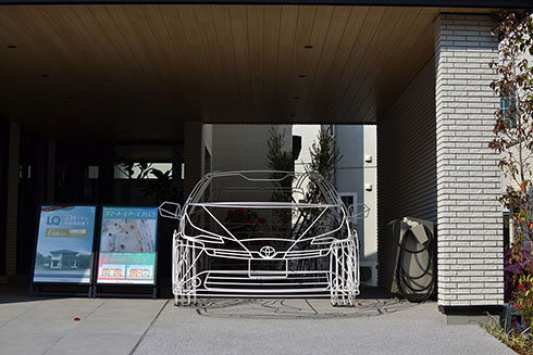 ワイヤーフレームカー・プリウス・正面