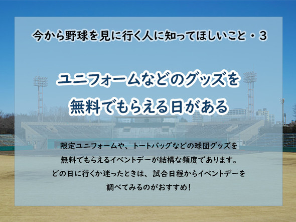 野球初観戦のポイント3