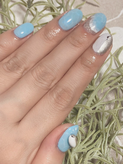 海ネイル×サカバンバスピスのネイル