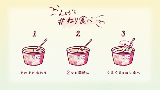 ハーゲンダッツ CREAMY GELATOのねり食べの方法