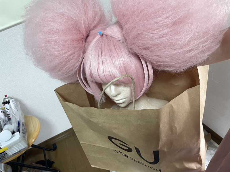 「水星の魔女」チュチュのウイッグを自作 → 紙袋からはみ出す完璧なボリュームに笑い