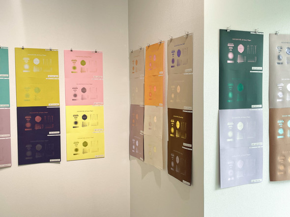 箔とファンシーペーパーのコラボ展 平和紙業 村田金箔