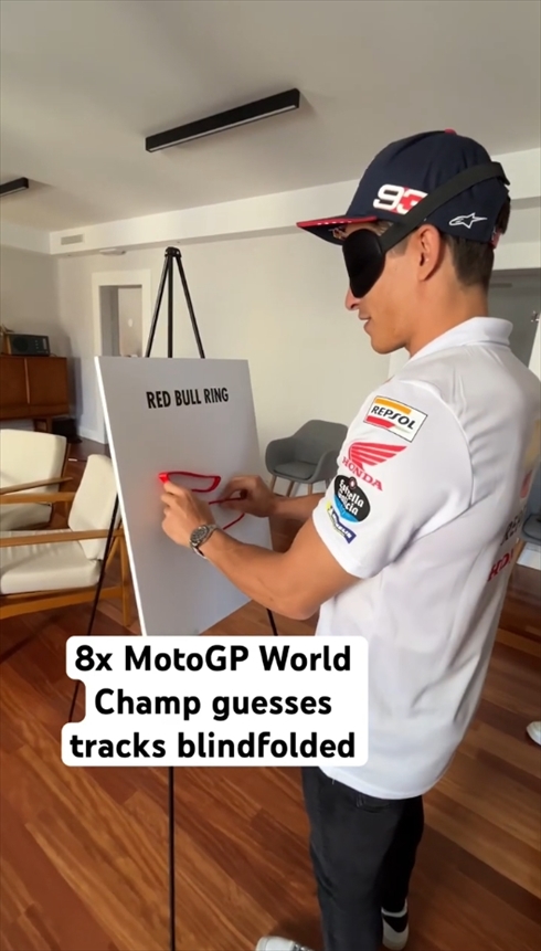 サーキット　目隠し　マイク・マルケス