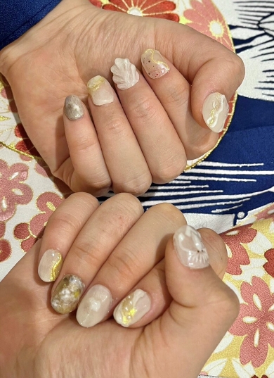 イカのネイルアートの画像