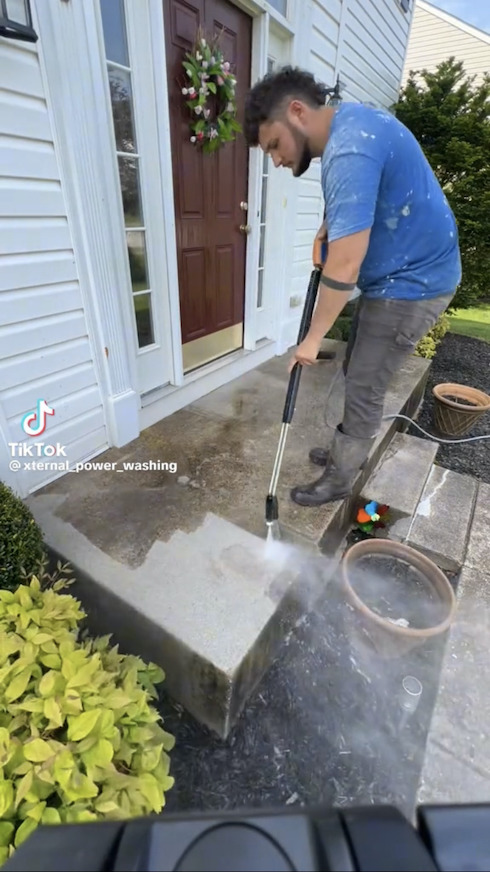 玄関ポーチ洗浄