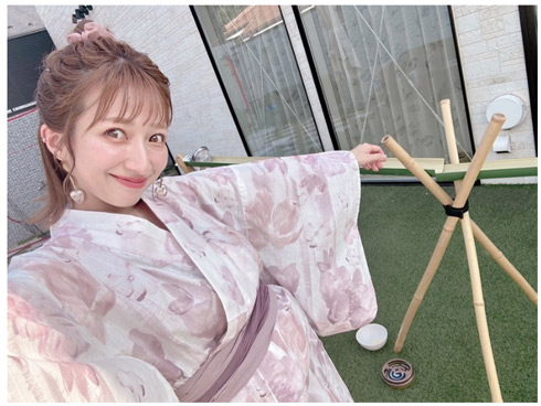 辻希美さんの浴衣姿
