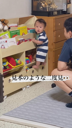 「見本のような二度見」