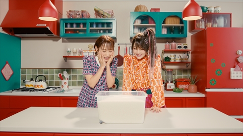 エステー「米唐番」CMに出演した高橋愛と田中れいな