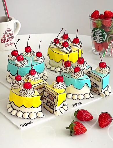 映える手作りケーキがかわいくてすてき