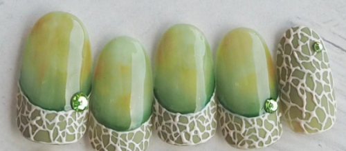 「ジューシーなメロンネイル」