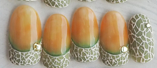 「ジューシーなメロンネイル」