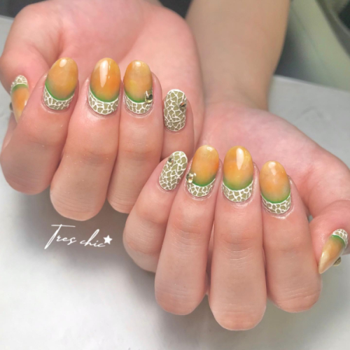 「ジューシーなメロンネイル」