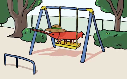 整体に行ったエビ 駆け込む まっすぐ 背筋 伸びる シュール イラスト 漫画 sattou