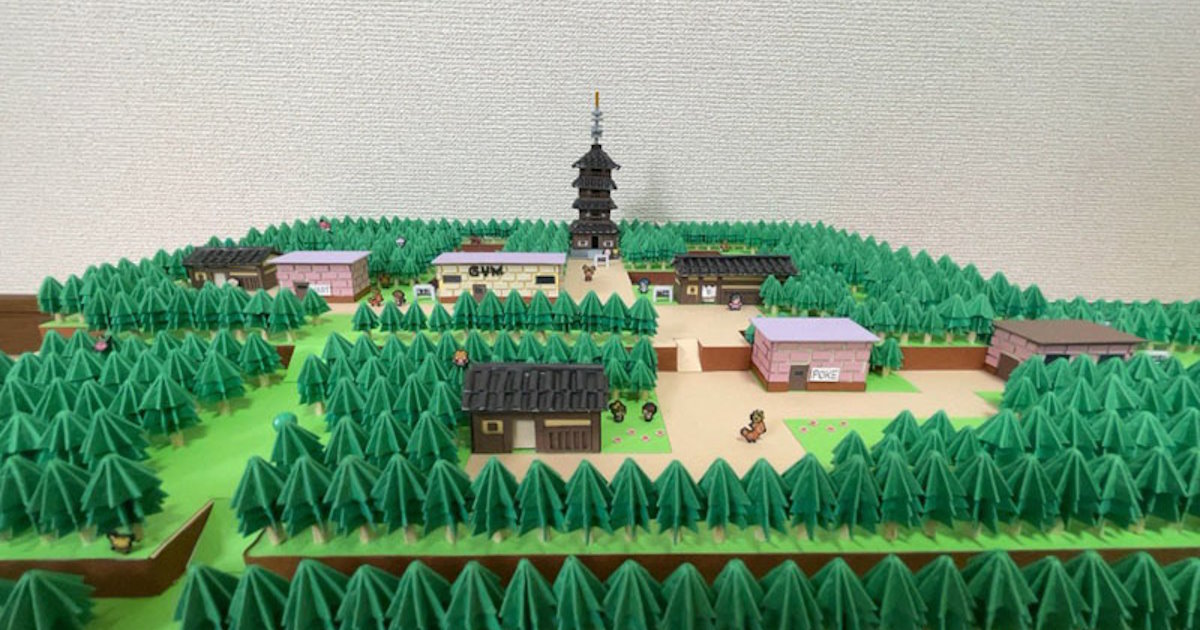 ポケモンのマップを再現したジオラマがすごい 2年がかりで