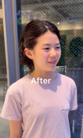 完成したヘアスタイルの画像