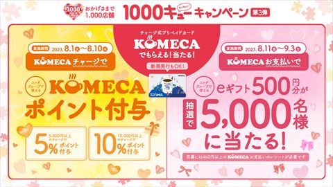 KOMECAチャージキャンペーン