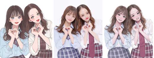 フリュー プリでAI似顔絵 プリントシール 似顔絵 変換 生成 イベント たなか あおいあめ