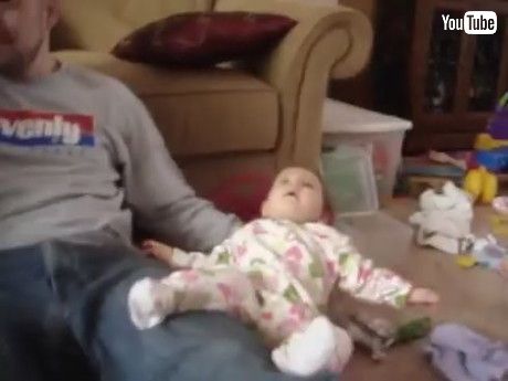 「Dad's Reflexes Help Him to Catch Falling Toddler While Looking Away - 1427296」