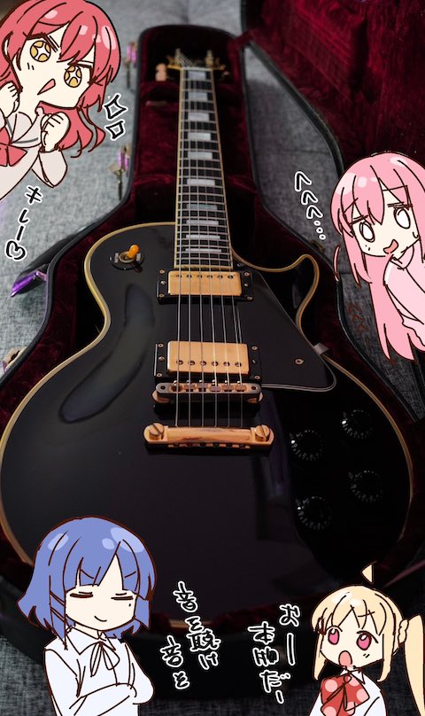 ぼっち・ざ・ろっく！ ぼざろ はまじあき ギター ギブソン レスポール ブラックビューティー