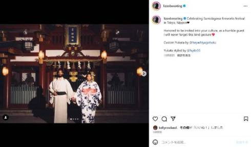 隅田川花火大会に浴衣で行ったリゾ