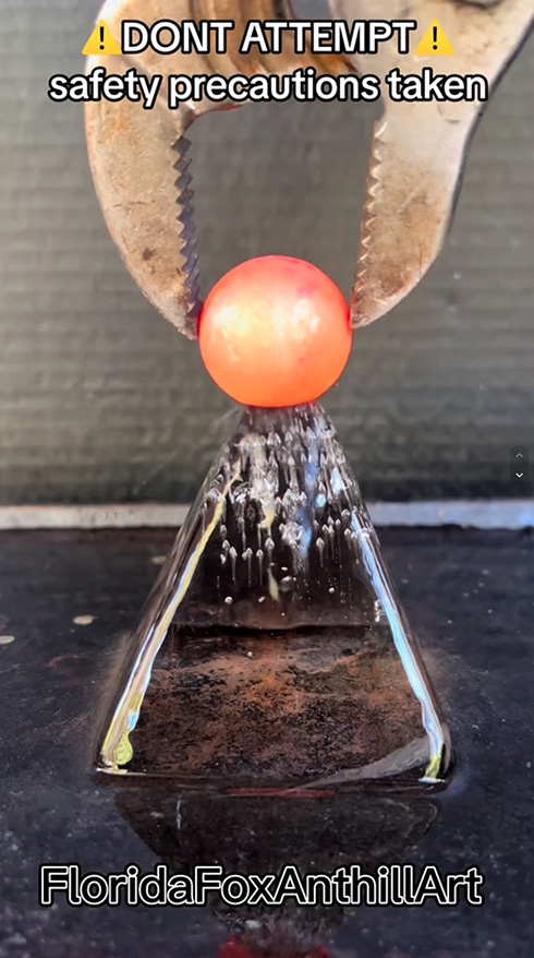 高熱 実験 鉄球