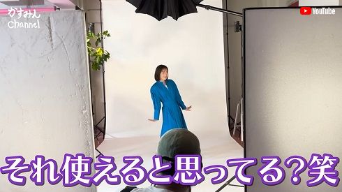 撮影に臨む元卓球日本代表の石川佳純