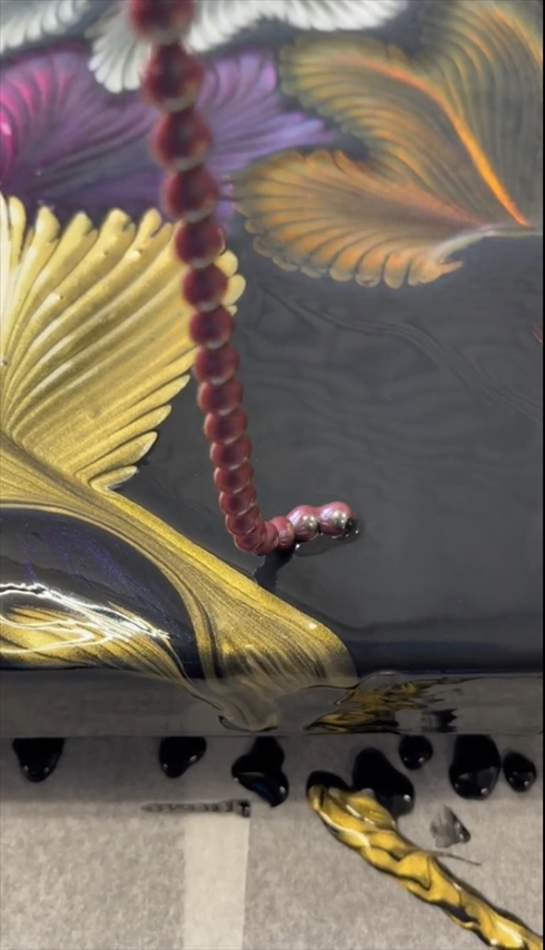 カラーシフティングチェーンプル アクリルフルードアート