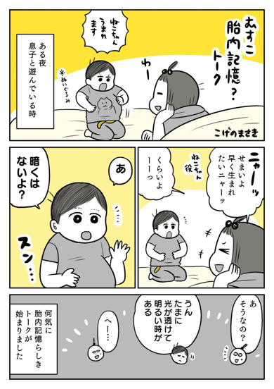 息子と胎内記憶トークをした不思議なエピソード漫画