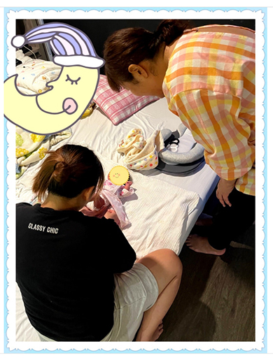 凛の孫娘の世話を手伝う北斗晶