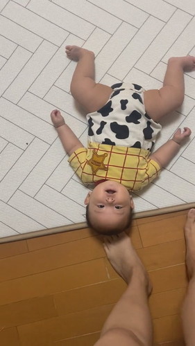 背中でぐんぐん進む赤ちゃん