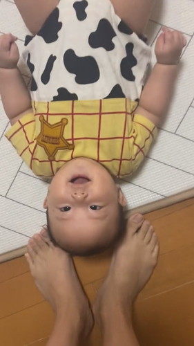 背中でぐんぐん進む赤ちゃん