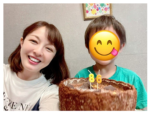 丸岡アナ＆息子
