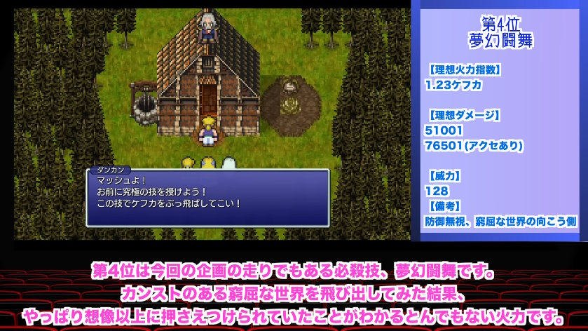 もしFF6のダメージが9999を超えられたら最強の攻撃は何か → 検証結果が興味深い　3位の夢幻闘舞で7万6501ダメージ
