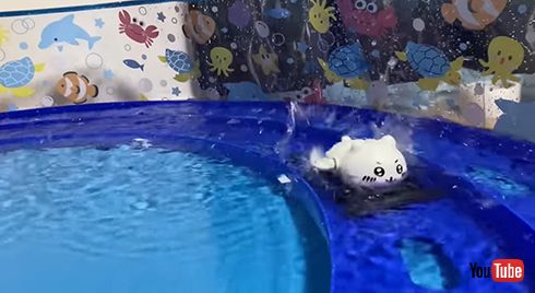 水中を泳ぐちいかわ