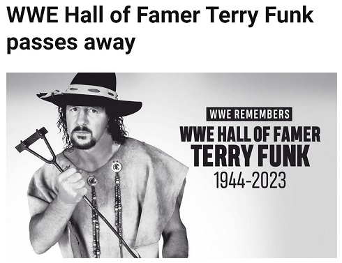 WWEがテリー・ファンクの死去を伝える